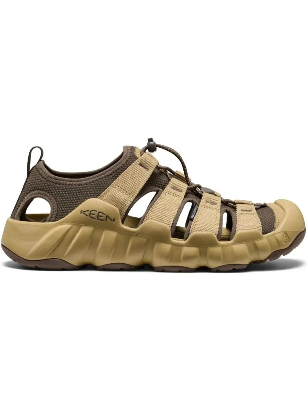 Men's Canteen And Khaki Hyper port Closed Toe Breathable Easy On Sandal Shoes